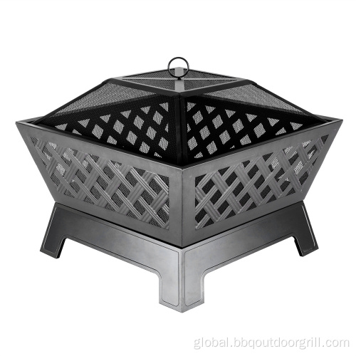 Outdoor Wood Fire Pit 28" square fire pit Factory